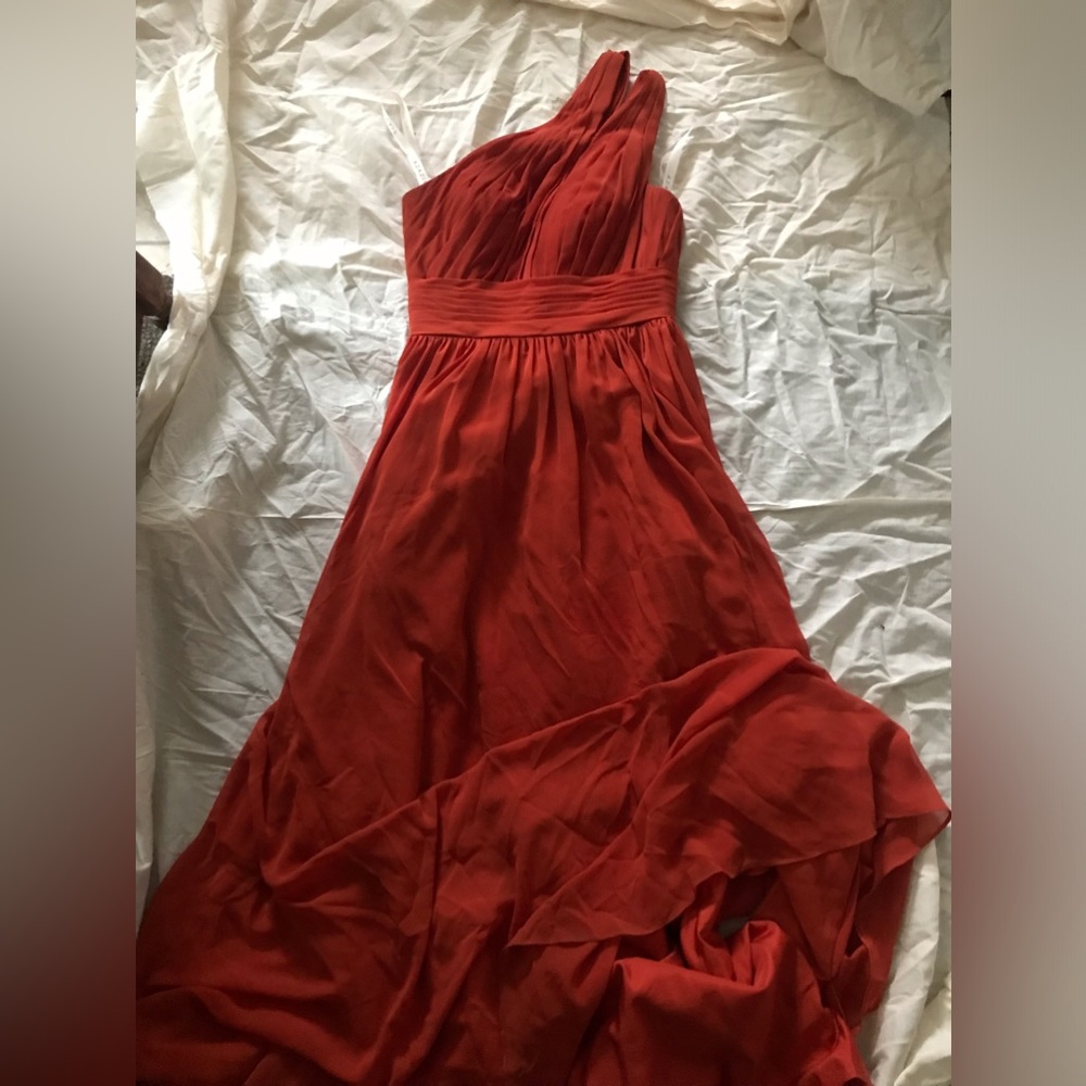 Burnt orange formal dress